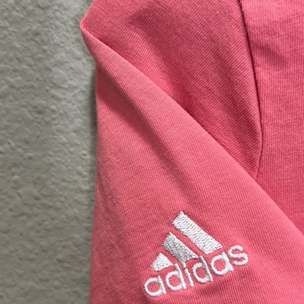 Adidas Women’s Pink Short Sleeve Tee with Logo Size XL - Picture 6 of 8